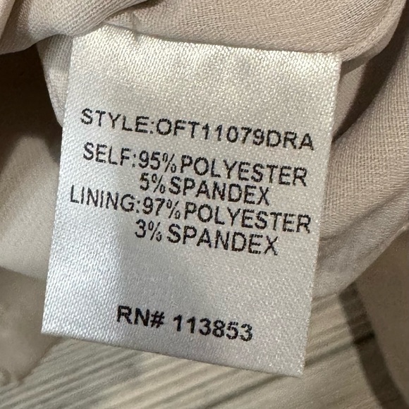 Long Sleeve Surplice Crop Top, Blouse, Size Small, Champagne, V-neck, Satin - Picture 7 of 9